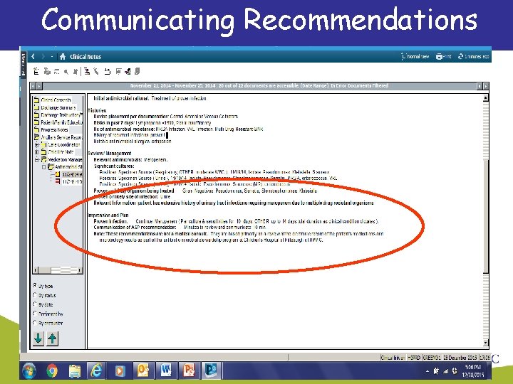 Communicating Recommendations 