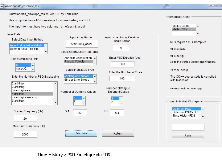 Time History > PSD Envelope via FDS 