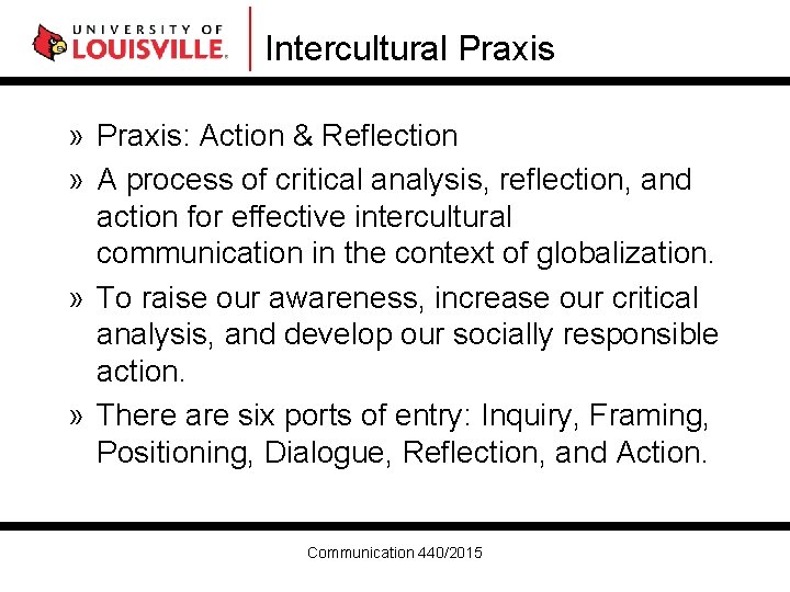 Intercultural Praxis » Praxis: Action & Reflection » A process of critical analysis, reflection,