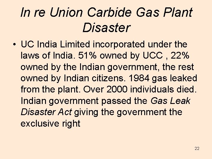 In re Union Carbide Gas Plant Disaster • UC India Limited incorporated under the