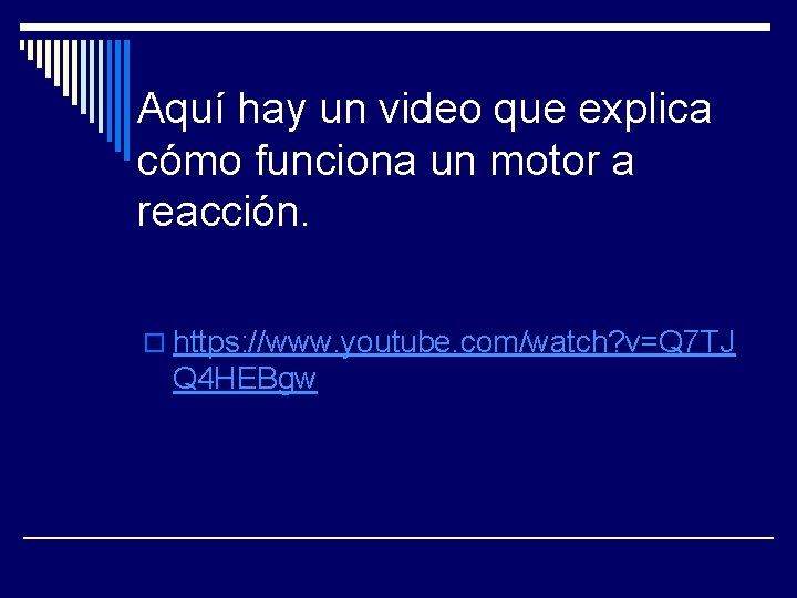 Aquí hay un video que explica cómo funciona un motor a reacción. o https: