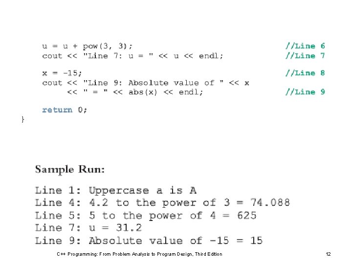 C++ Programming: From Problem Analysis to Program Design, Third Edition 12 C++ Programming: From Problem Analysis to Program Design, Third Edition 12