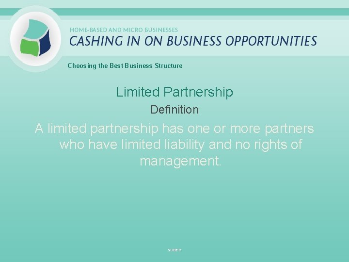 Choosing the Best Business Structure Limited Partnership Definition A limited partnership has one or