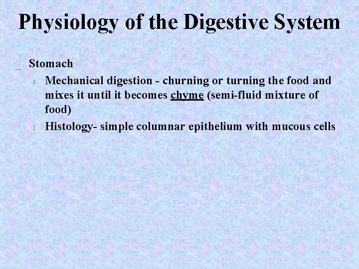 Physiology of the Digestive System _ Stomach l Mechanical digestion - churning or turning