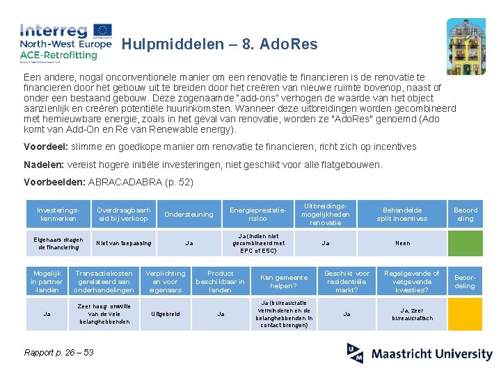 Hulpmiddelen – 8. Ado. Res Een andere, nogal onconventionele manier om een renovatie te