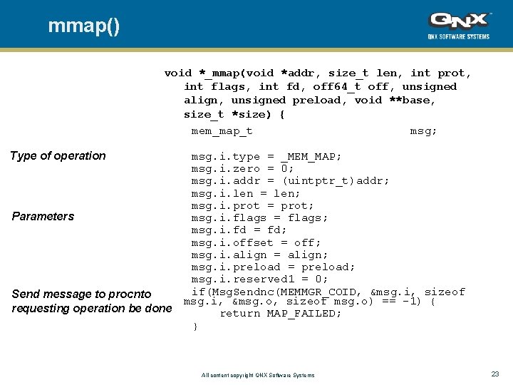 mmap() void *_mmap(void *addr, size_t len, int prot, int flags, int fd, off 64_t