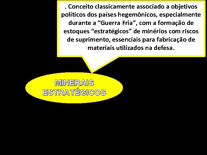 . Conceito classicamente associado a objetivos políticos dos países hegemônicos, especialmente durante a “Guerra