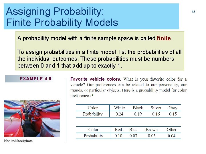 Assigning Probability: Finite Probability Models A probability model with a finite sample space is