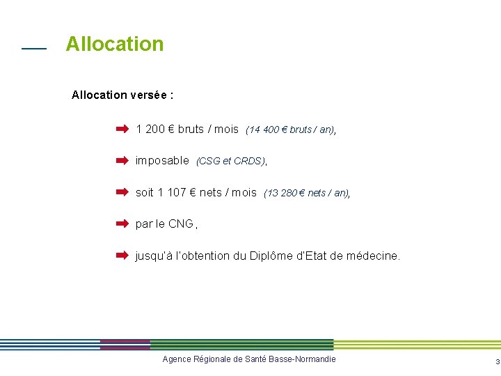Allocation versée : 1 200 € bruts / mois (14 400 € bruts /
