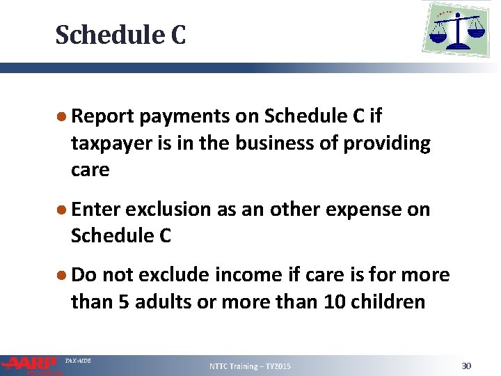 Schedule C ● Report payments on Schedule C if taxpayer is in the business