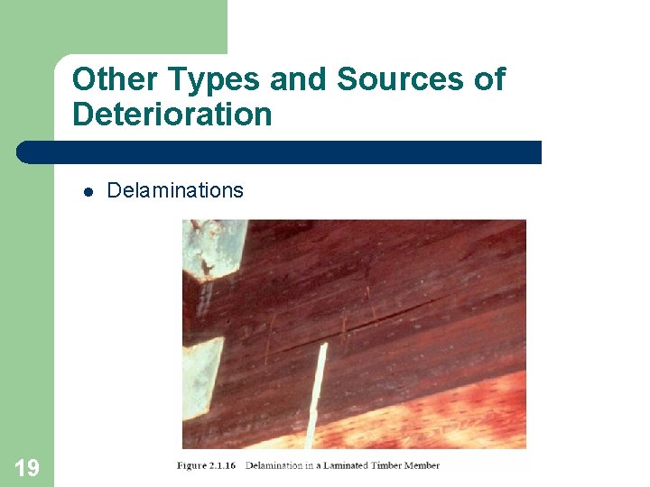 Other Types and Sources of Deterioration l 19 Delaminations 