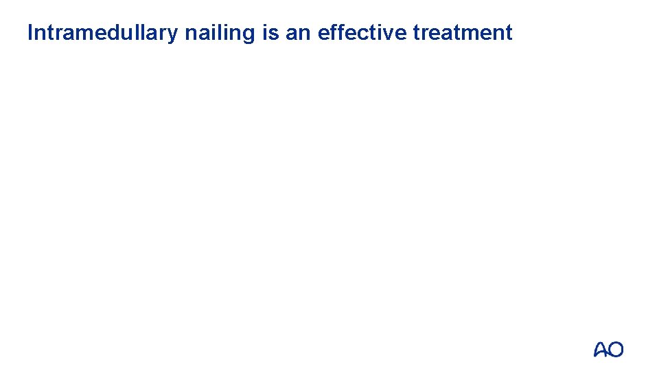 Intramedullary nailing is an effective treatment 