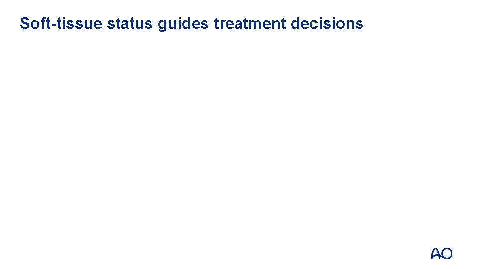 Soft-tissue status guides treatment decisions 