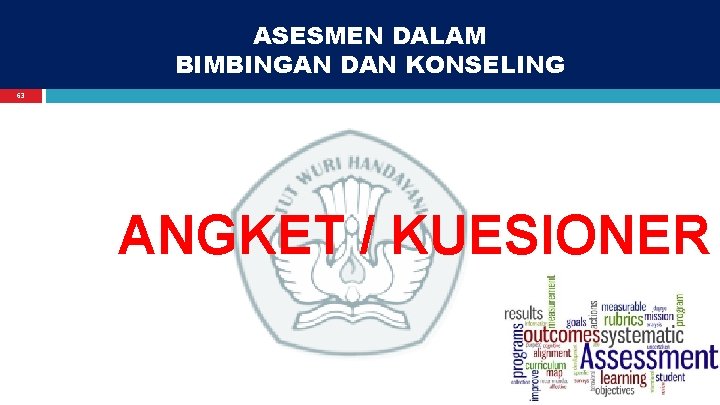 ASESMEN DALAM BIMBINGAN DAN KONSELING 63 ANGKET / KUESIONER 