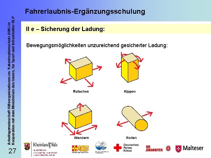 Arbeitsgemeinschaft Hilfsorganisationen im Katastrophenschutz (Hi. K) in Kooperation mit dem Ministerium des Innern, für