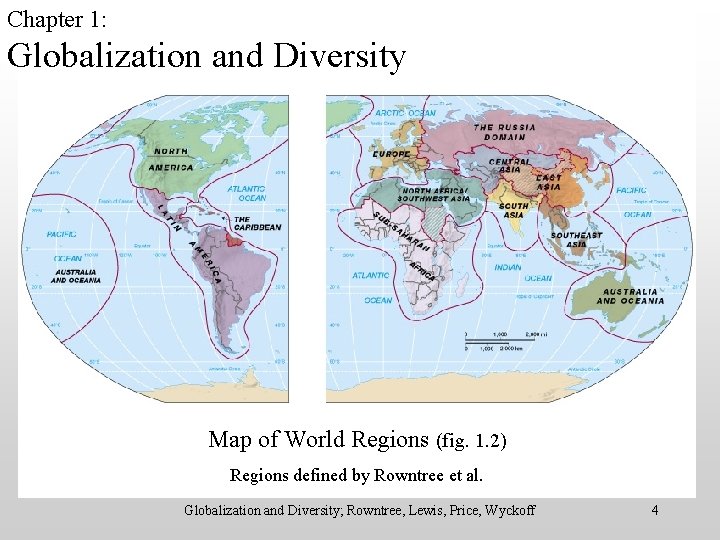 Chapter 1: Globalization and Diversity World Regions Map of World Regions (fig. 1. 2)