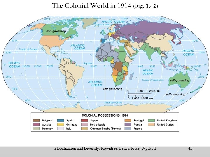 The Colonial World in 1914 (Fig. 1. 42) Globalization and Diversity; Rowntree, Lewis, Price,