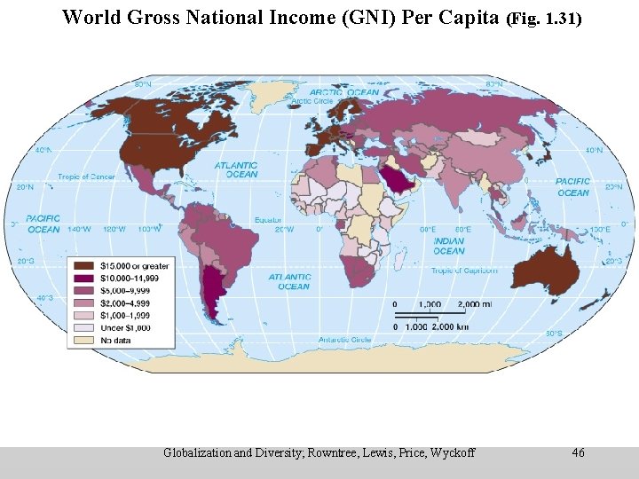 World Gross National Income (GNI) Per Capita (Fig. 1. 31) GNI Globalization and Diversity;