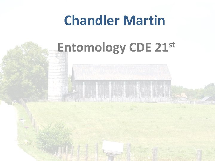 Chandler Martin Entomology CDE st 21 