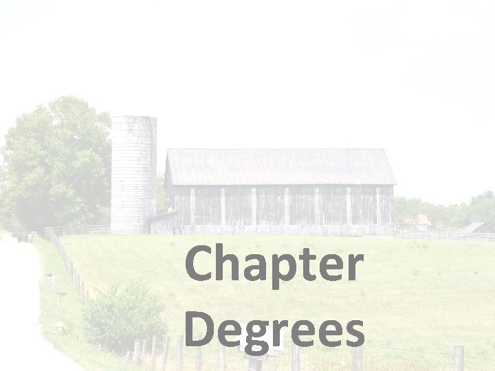 Chapter Degrees 