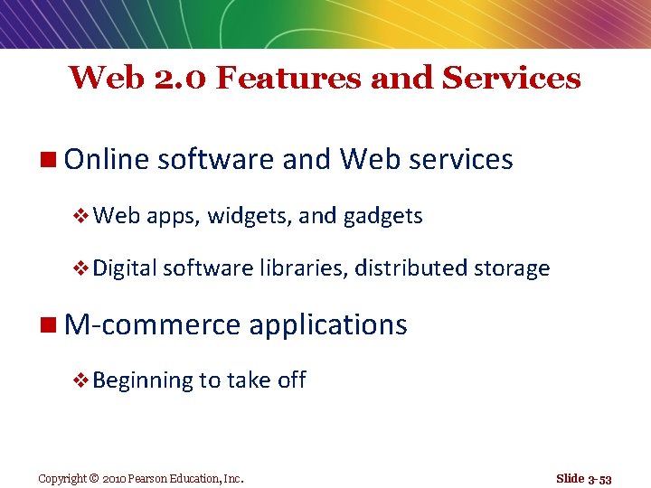 Web 2. 0 Features and Services n Online software and Web services v Web