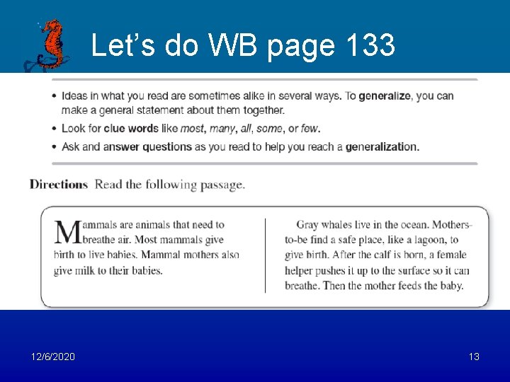 Let’s do WB page 133 12/6/2020 13 