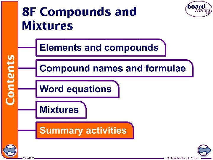 29 of 32 © Boardworks Ltd 2007 