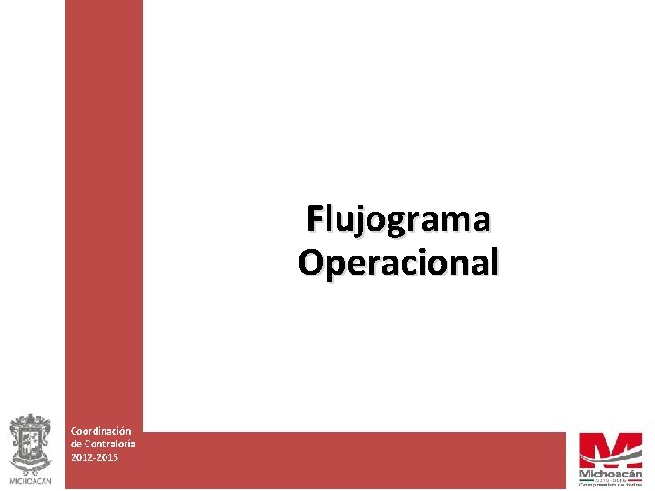 Flujograma Operacional Coordinación de Contraloría 2012 -2015 