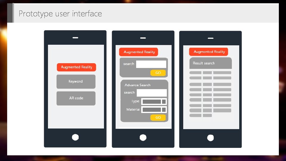 Prototype user interface Prototype user interface
