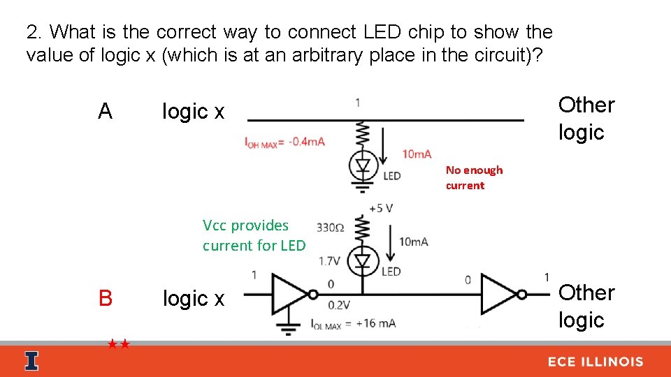 2. What is the correct way to connect LED chip to show the value