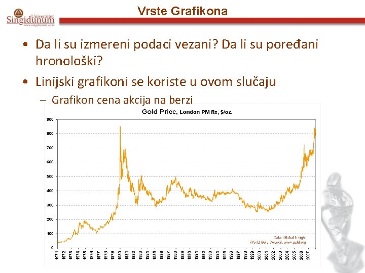 Vrste Grafikona • Da li su izmereni podaci vezani? Da li su poređani hronološki?