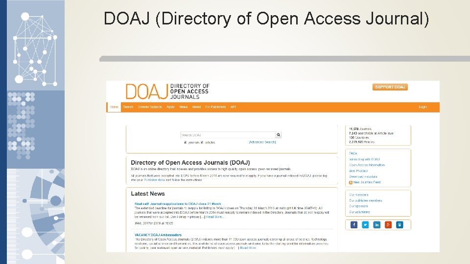 DOAJ (Directory of Open Access Journal) 