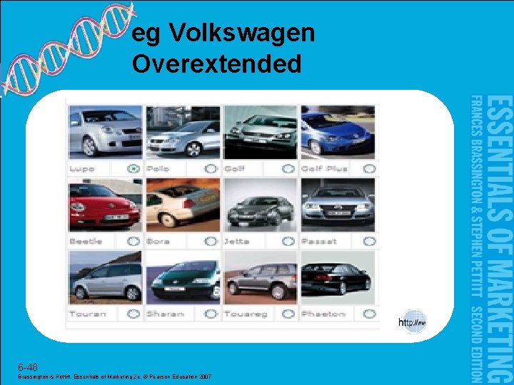 eg Volkswagen Overextended 6 -48 Brassington & Pettitt, Essentials of Marketing 2 e, ©