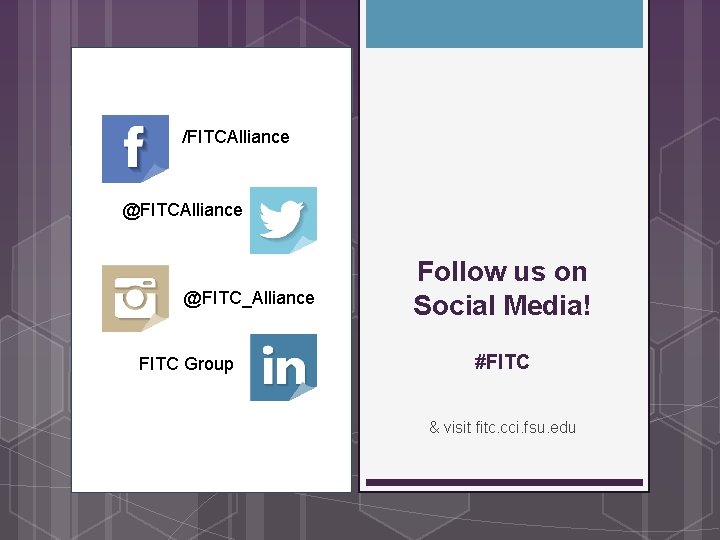 /FITCAlliance @FITC_Alliance FITC Group Follow us on Social Media! #FITC & visit fitc. cci.