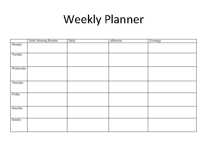 Weekly Planner 