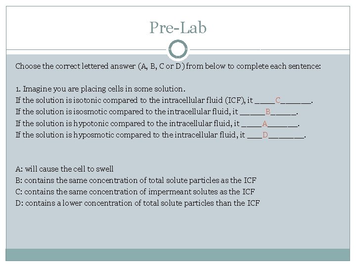 Lab 4 Osmosis and Diffusion OBJECTIVES UNDERSTAND DIFFUSION