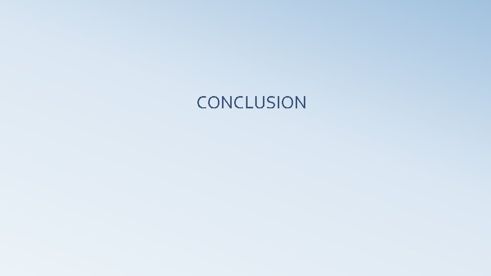 CONCLUSION 
