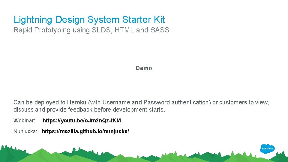 Lightning Design System Starter Kit Rapid Prototyping using SLDS, HTML and SASS Demo Can