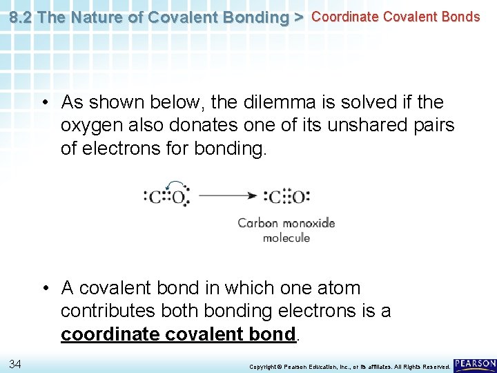8. 2 The Nature of Covalent Bonding > Coordinate Covalent Bonds • As shown
