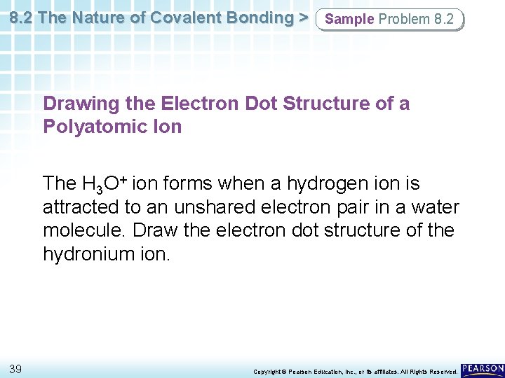 8. 2 The Nature of Covalent Bonding > Sample Problem 8. 2 Drawing the