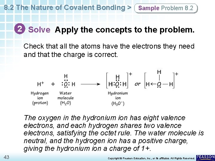 8. 2 The Nature of Covalent Bonding > Sample Problem 8. 2 2 Solve