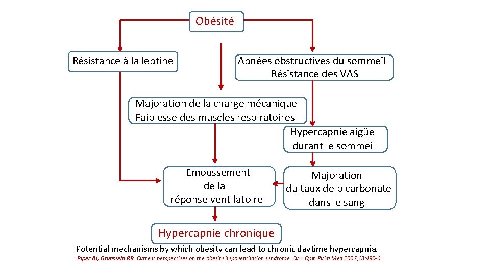 Obésité Résistance à la leptine Apnées obstructives du sommeil Résistance des VAS Majoration de