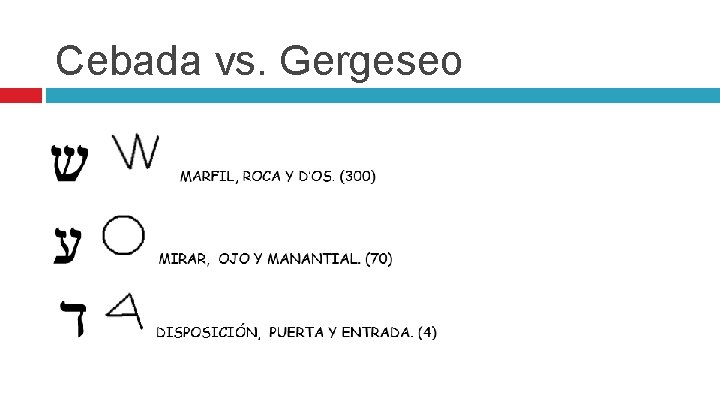 Cebada vs. Gergeseo 