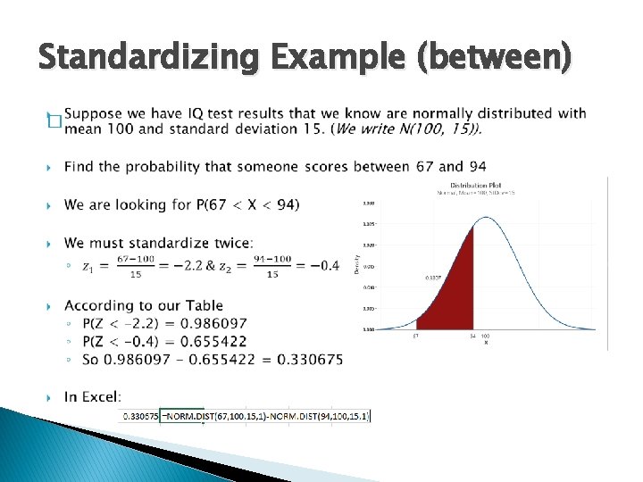 Standardizing Example (between) � 