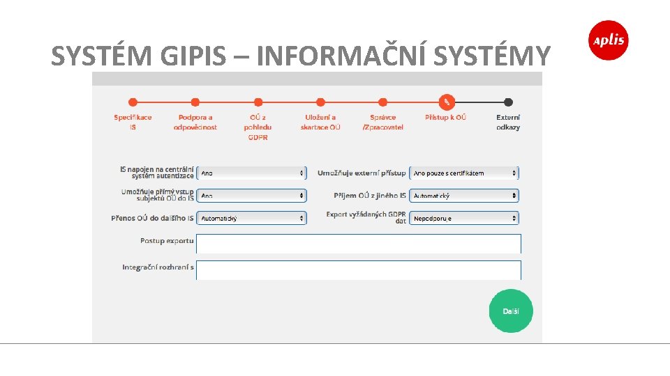 SYSTÉM GIPIS – INFORMAČNÍ SYSTÉMY 