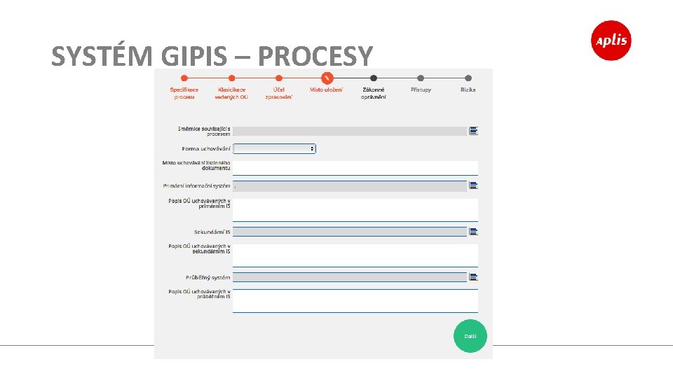 SYSTÉM GIPIS – PROCESY 