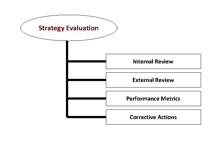 Strategy Evaluation Internal Review External Review Performance Metrics Corrective Actions 