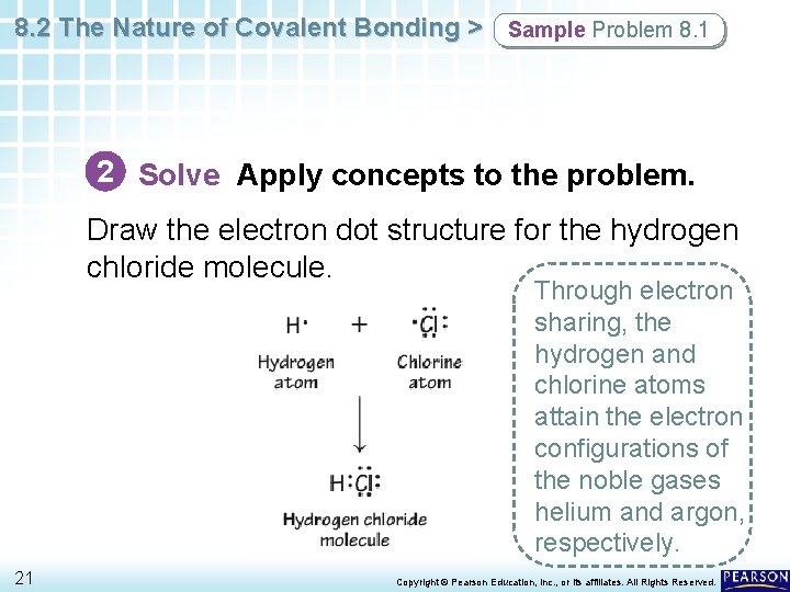8. 2 The Nature of Covalent Bonding > Sample Problem 8. 1 2 Solve