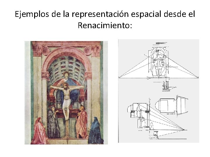 Ejemplos de la representación espacial desde el Renacimiento: 
