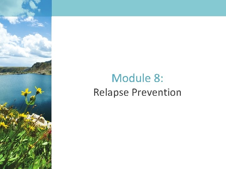 Module 8: Relapse Prevention 